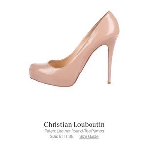 Christian Louboutin Nude Rolando Platform Pump- 38
